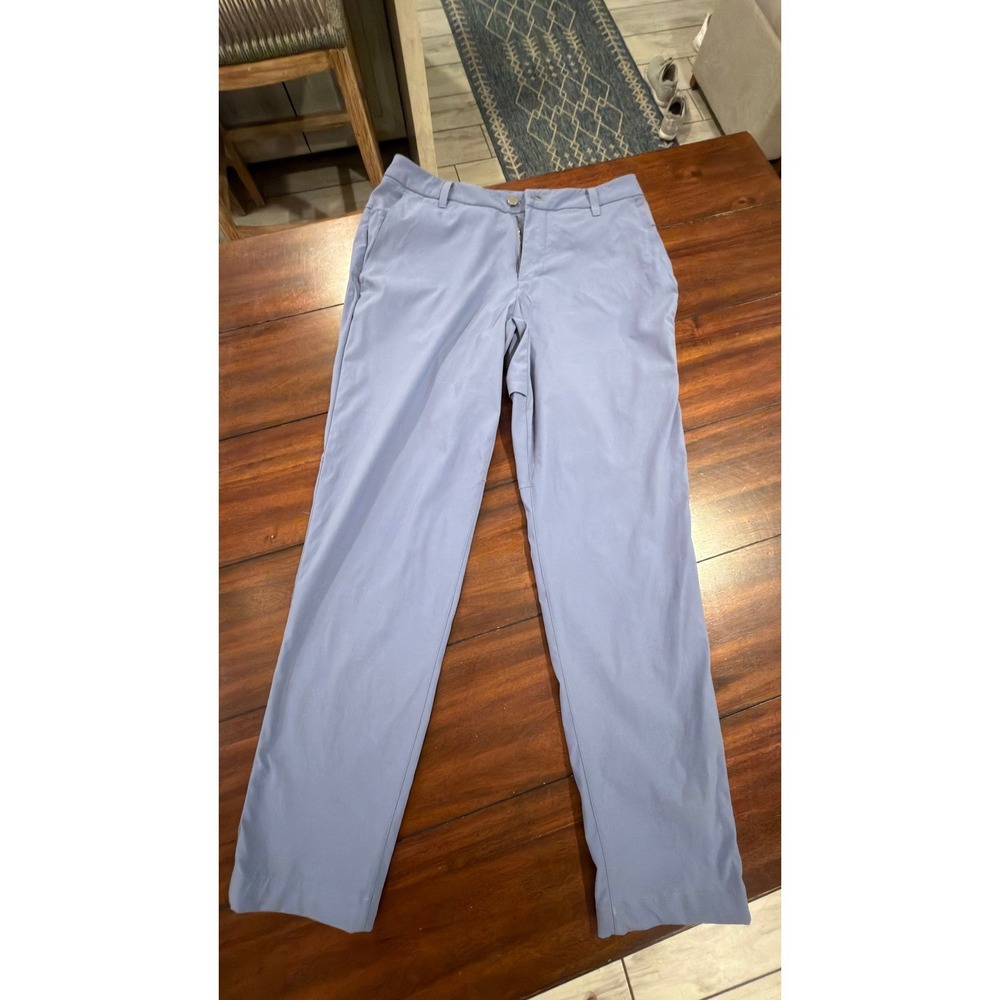 Lululemon Commission Slim-Fit Pant 33 Blue Grey Chino M5A18S - Picture 7 of 16